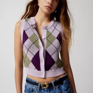 Urban Outfitters Santorini Buttoned Sweater Vest